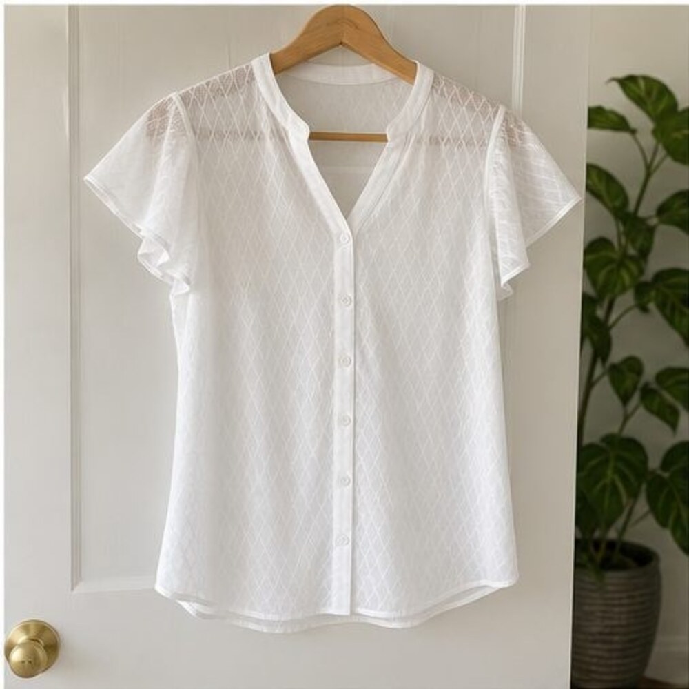 White Peplum Top